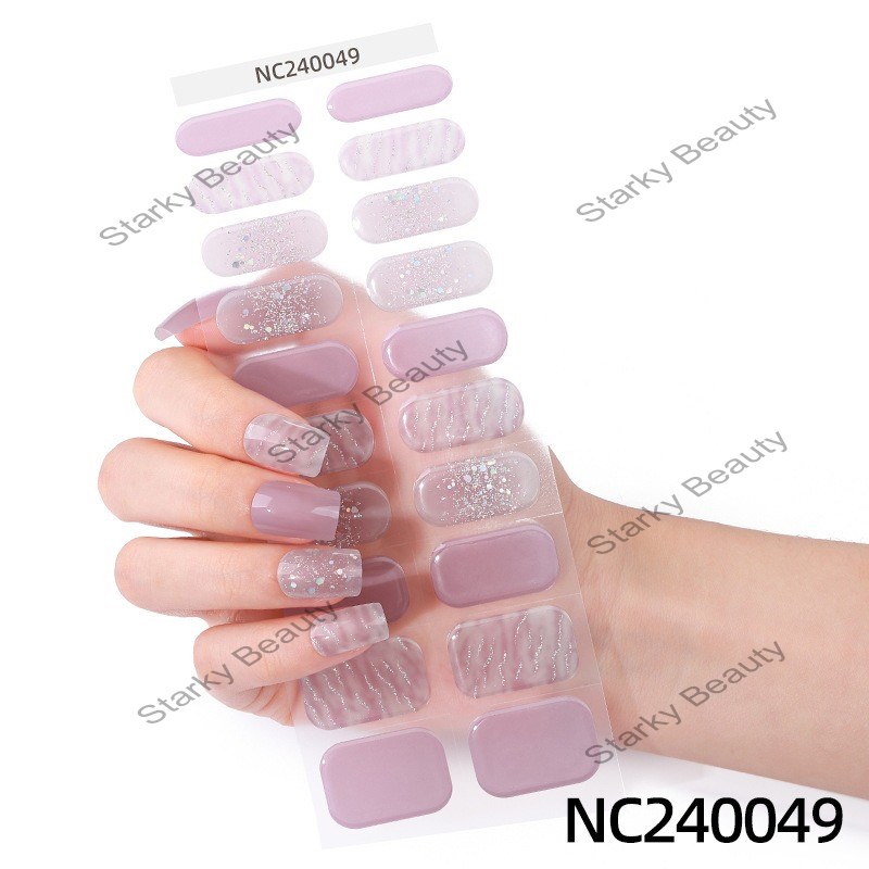 gel Nail Sticker Sequins UV Semi baked European and American Semi cured Nail Sticker