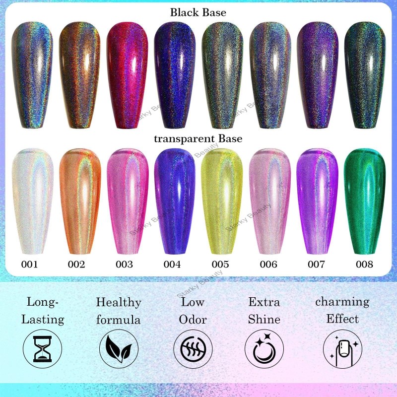 2024  laser sequins nail polish colorful laser nail polish 7ML