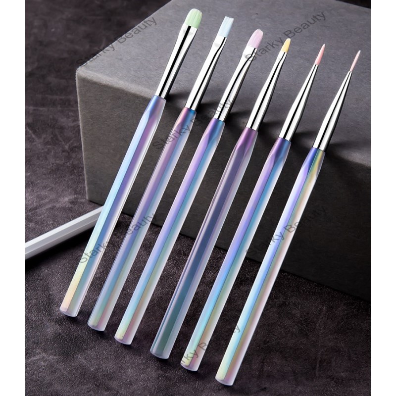 Japanese Aurora Nail Brush Color Painting, Halo Gradient Nail Brush Set