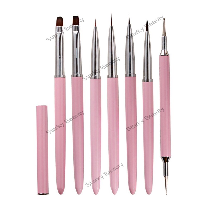 Nail art brush tools, line drawing, gel painting pen, double headed dot tool