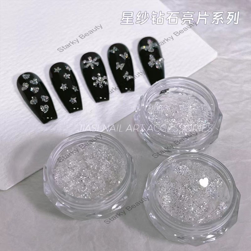 Sparkling nail glitter, sparkling star butterfly diamond glitter,