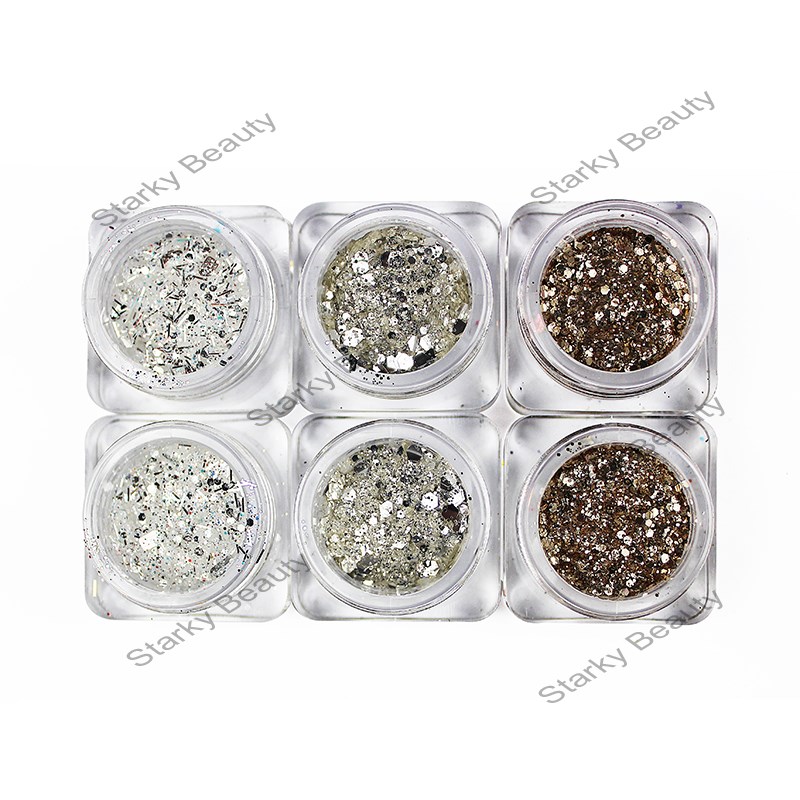 Bullion Nail Glitter(6pcs/set)