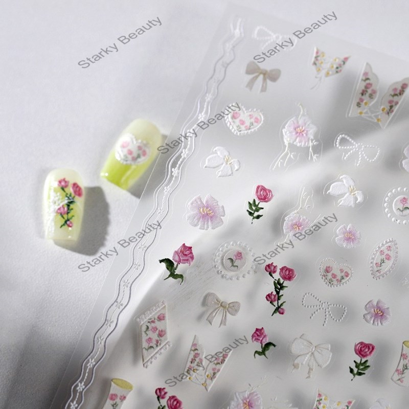 2025 Nail Stickers Pro Matte Thin Transparent Relief Nail Stickers