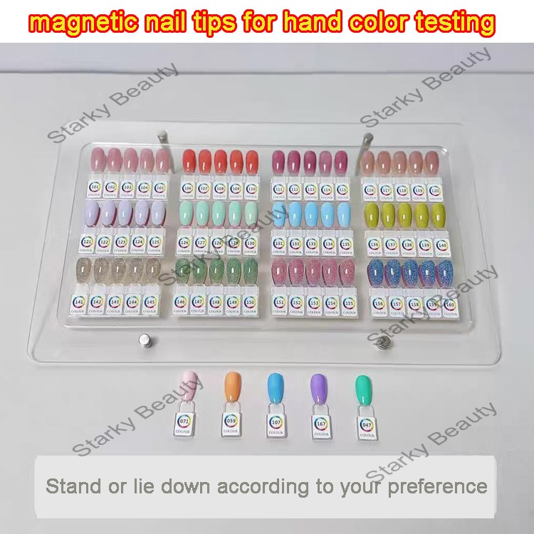 Nail Color Comparison Large Color Plate Detachable and Color Testing Acrylic Display Stand