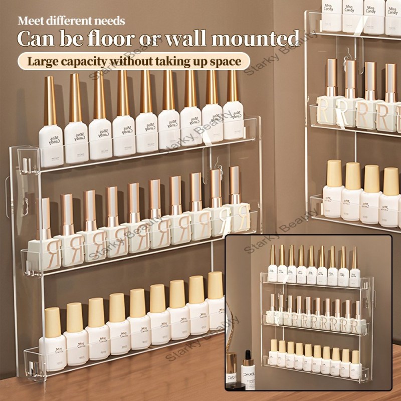 Acrylic layered lipstick storage rack nail polish nail polish storage box