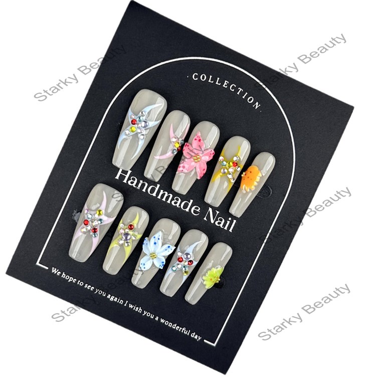 Pure handmade high-end carved nail art patches, wearable nail patches