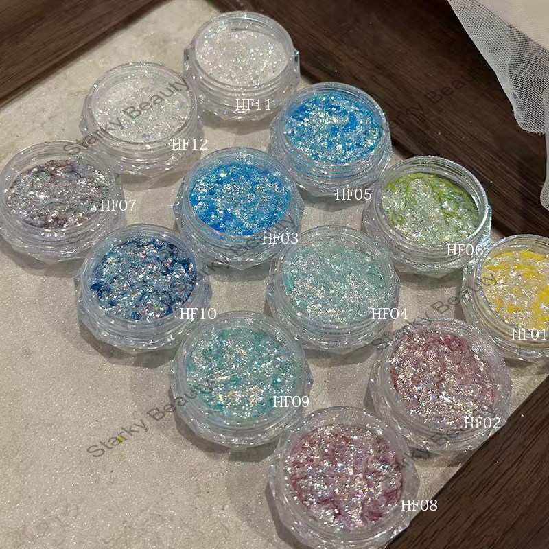 2025 Nail Art New Product Flower Blossom Spring Opal Powder Cloud Brocade Powder Explosive Shining P