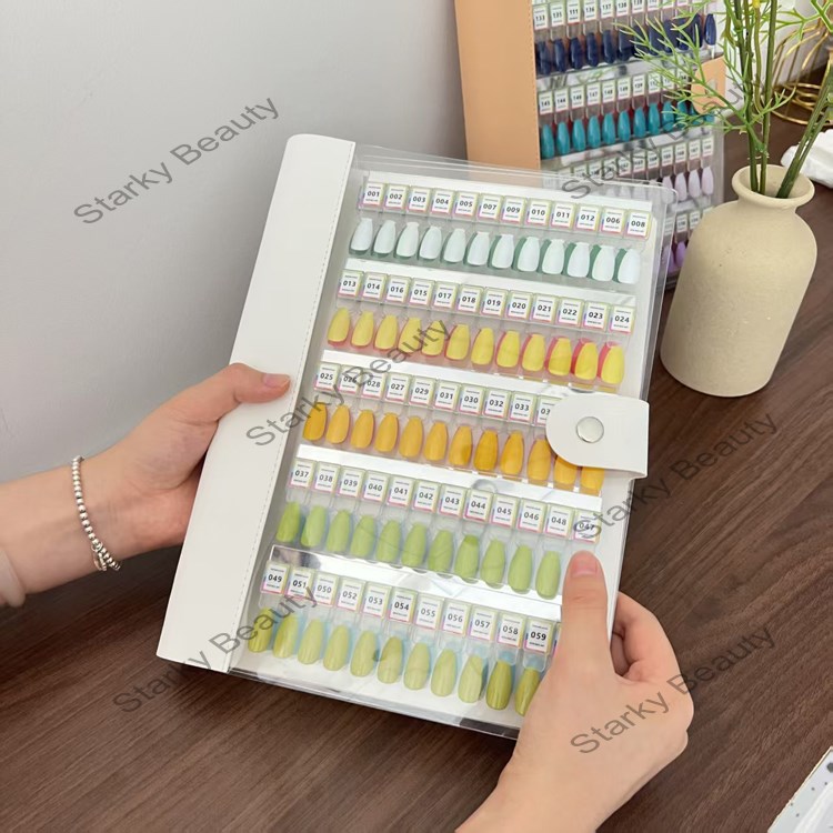 Nail Color Plate Magnetic Acrylic Color Card Album Wearing Armor Style Nail Oil Adhesive Display