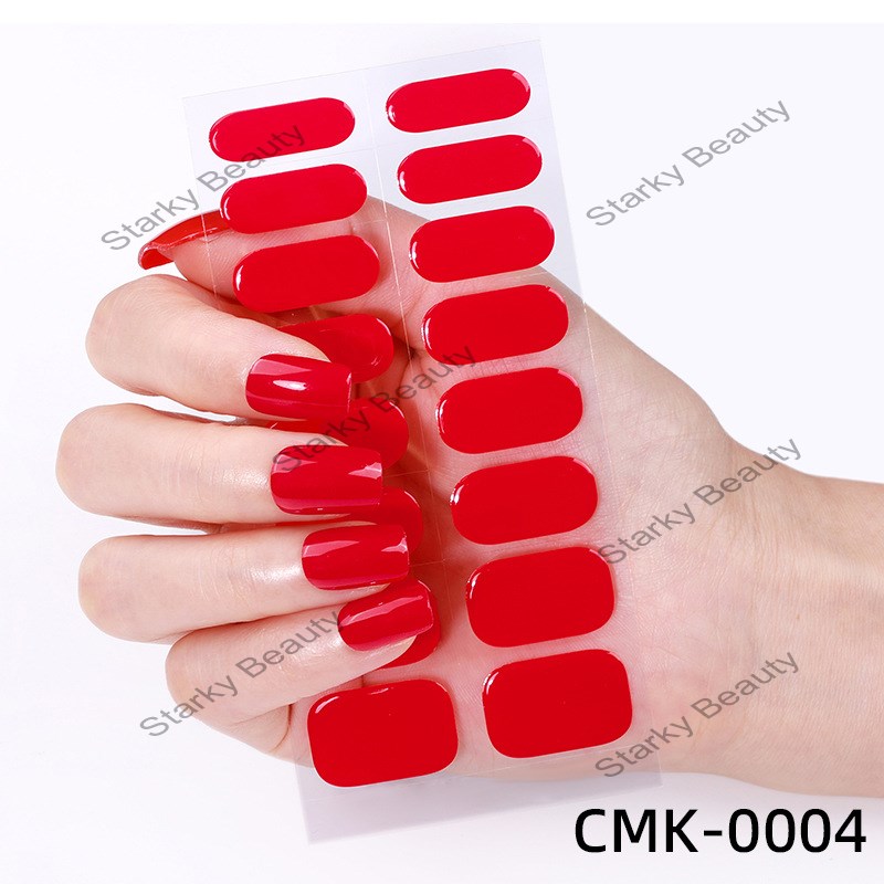 new solid color baking free gel nail enhancement paste Headless gel NO UV nail sticker