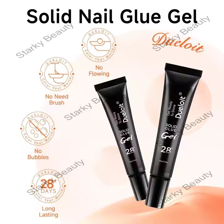 10g Solid Gel Glue Super Strong 3D Clear Nail Glue Gel for Long-Lasting
