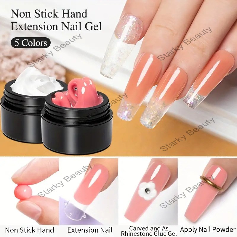Solid Non stick Hand Extension Adhesive, Extended Nail Pinch Adhesive, Carvable Plasticity