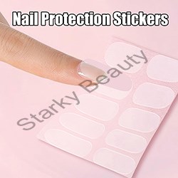 wholesale transparent creative peelable adhesive nail protection sticke, nail magic sticker,