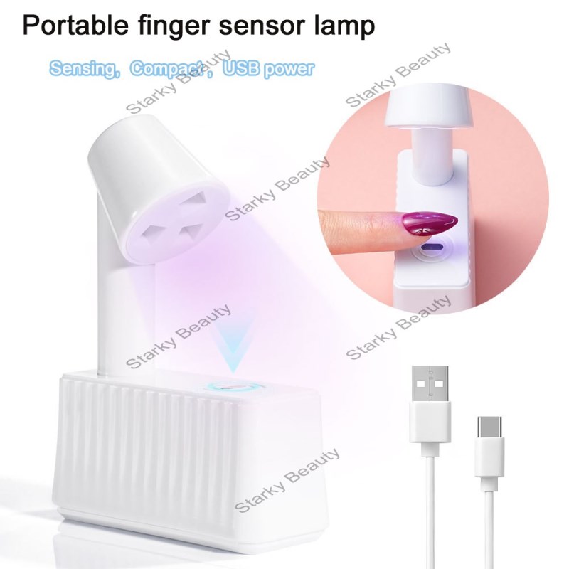 Quick Drying Mini Intelligent Touch UV Compact and Portable One Finger USB Nail Baking Lamp