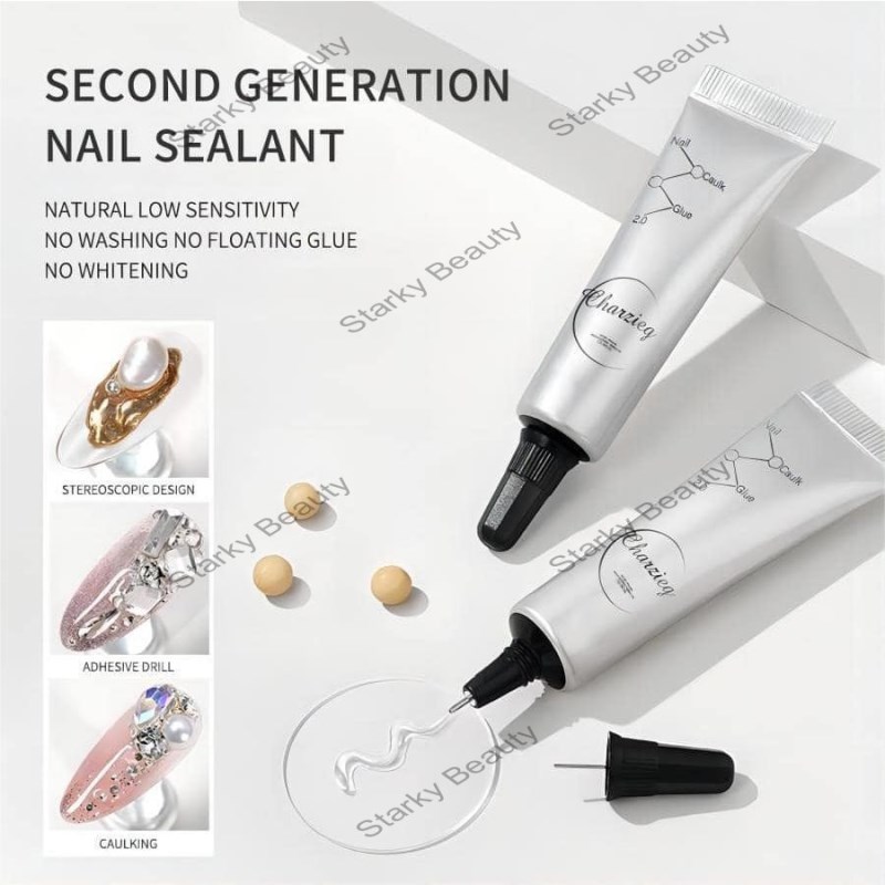Non washable adhesive drill seam sealant, sturdy nail polish adhesive drill