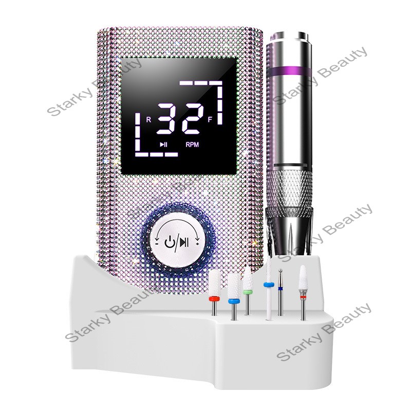 Rhinestone Nail polish polishing machine, portable electric storage nail removal polishing machine