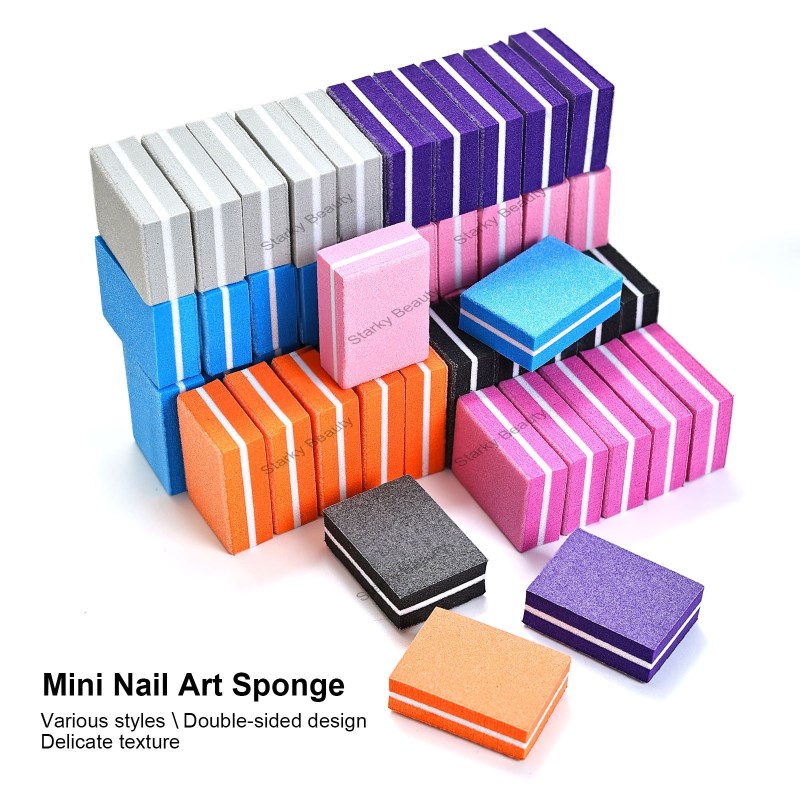 Mini small square nail file, sponge small square, double-sided polishing, shaping