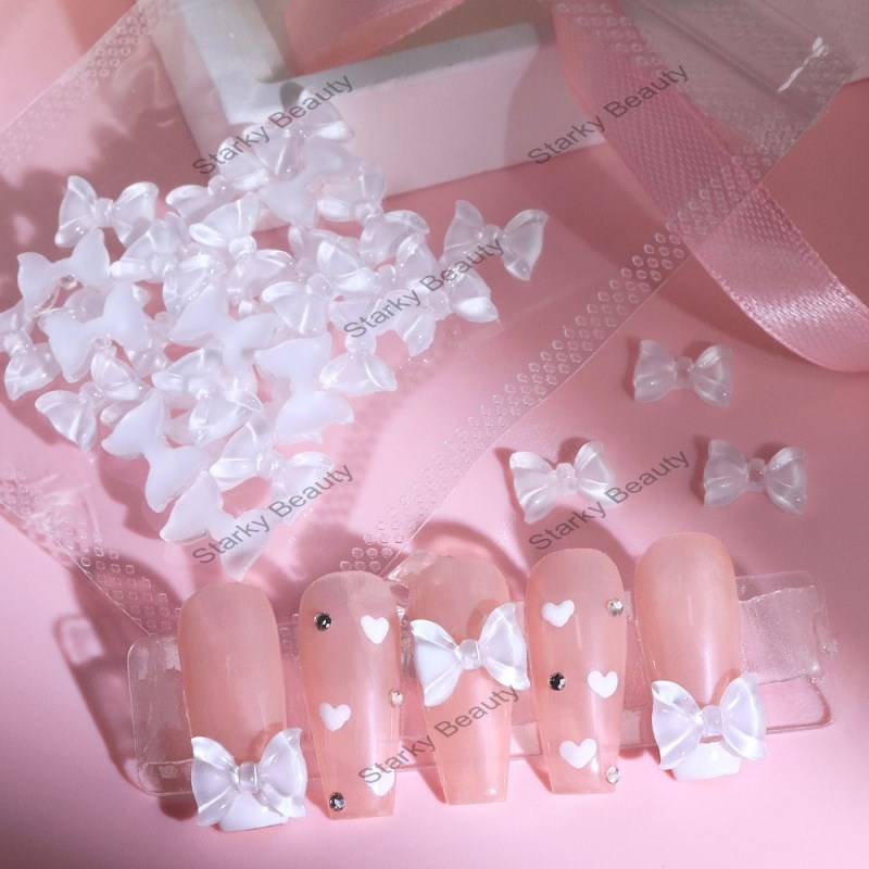Jelly White Butterflies Frozen Transparent 3D Resin Cute Accessories Wearing Armor Decoration