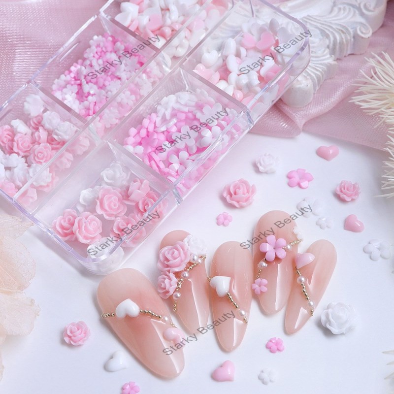 Love Camellia Nail Accessories Valentine