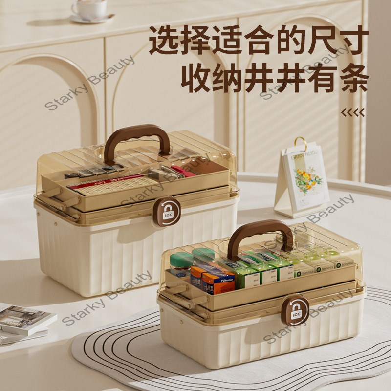 Home Multi layer Multi functional Large capacity Portable Medicine Box Storage Box