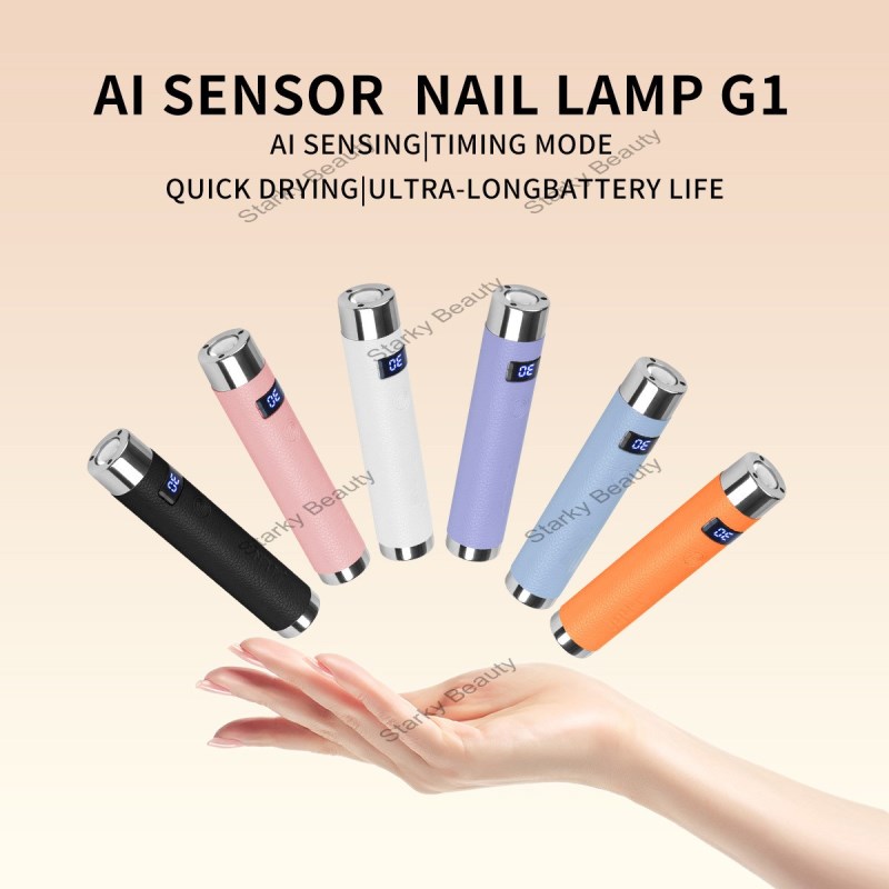 3W Mini UV LED Nail Lamp with Ai Sensor Desk Handhold Drying Lamp Cordless Portable Nail Dryer
