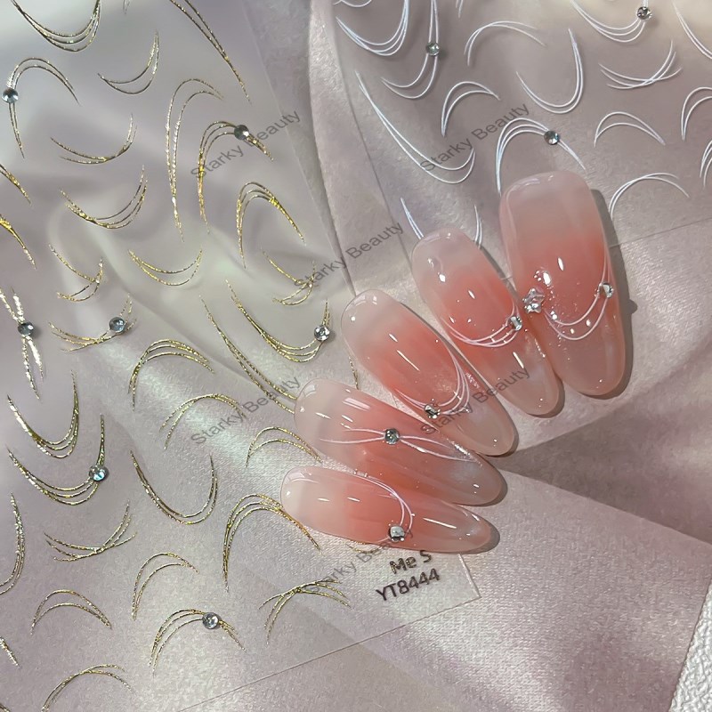 Starlight Film City Nail Stickers Simple Explosion Flash Gradient Versatile Decorative Stickers