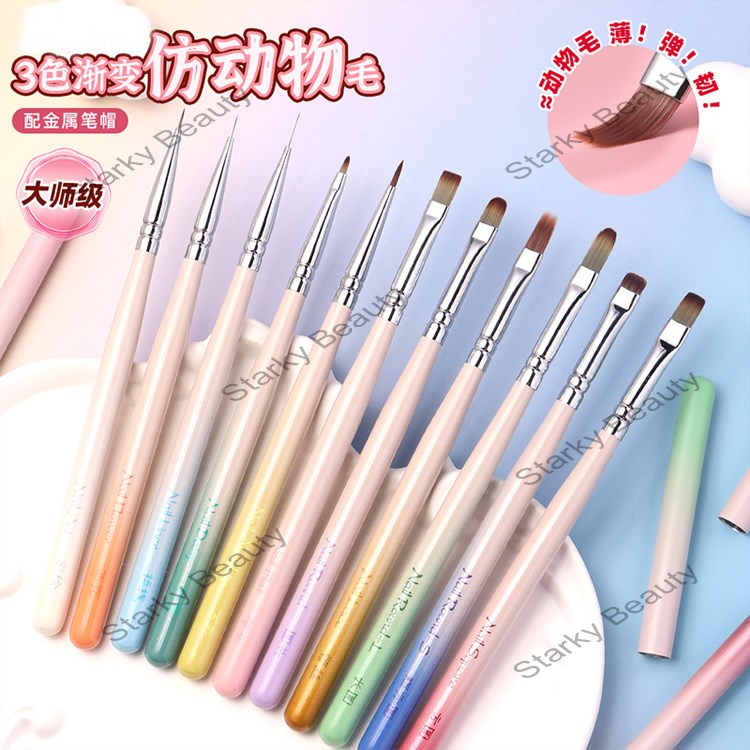 Japanese Nail Brush Color Drawing Pen Line Drawing Flower Gradient Gel Brush