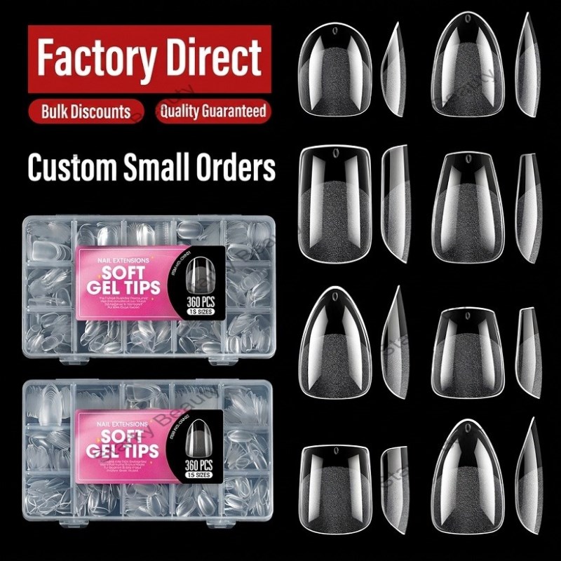 360pcs nail art nail plate, scratch free, semi frosted, scratch free, frosted fake nails