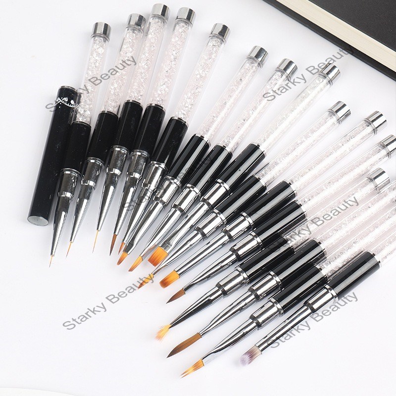 8PCS Rhinestone Nail Art Beauty Design Nail Art Brush Set