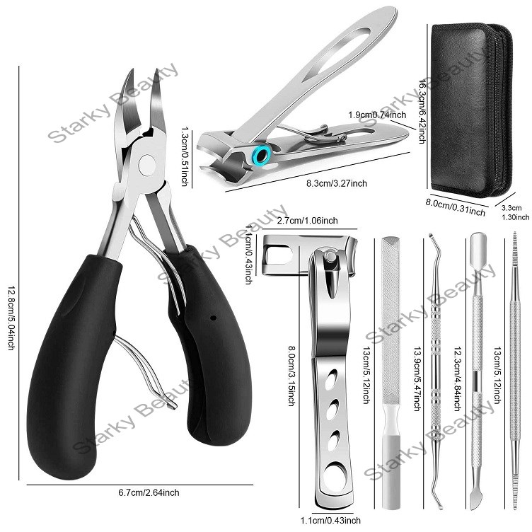 Nail Clipper Set, Anti-Splash Nail Scissors, Thick and Hard Toenail Groove Pliers, Special Tool