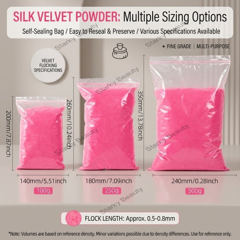 3D Candy Manicure Velvet Powder Black Nail Decoration Fuzzy Flocking Nylon Powder For Nail