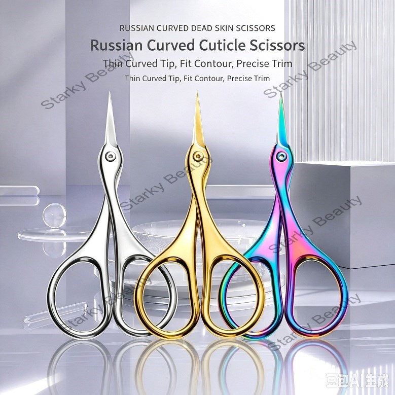 sided curved pointed stainless steel Russian style nail art dead skin clipper