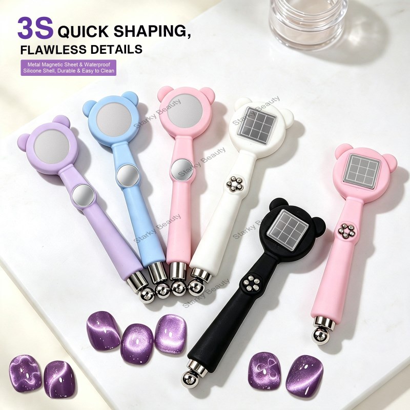 Magnet Panda Eye Magnet Seven in One Crystal Cat Eye Nail Oil Adhesive Special Strong Cylinder