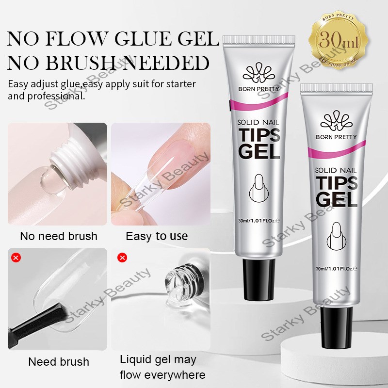 tube wearable nail plate adhesive, firm and non rebounding solid jelly patch adhesive