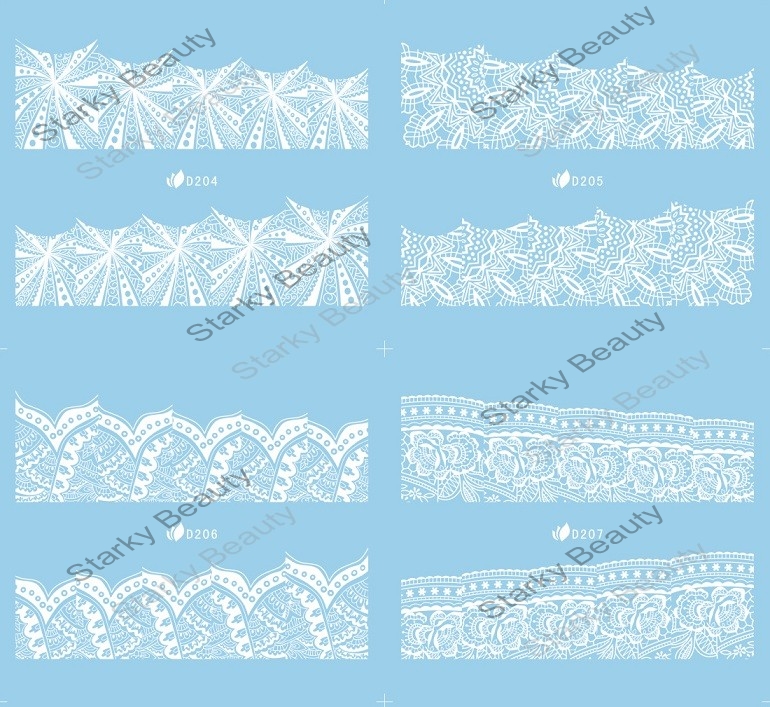 D series lace water sticker