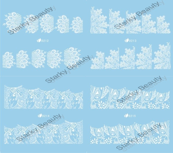 D series lace water sticker