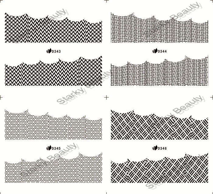 D series lace water sticker