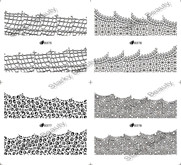 D series lace water sticker