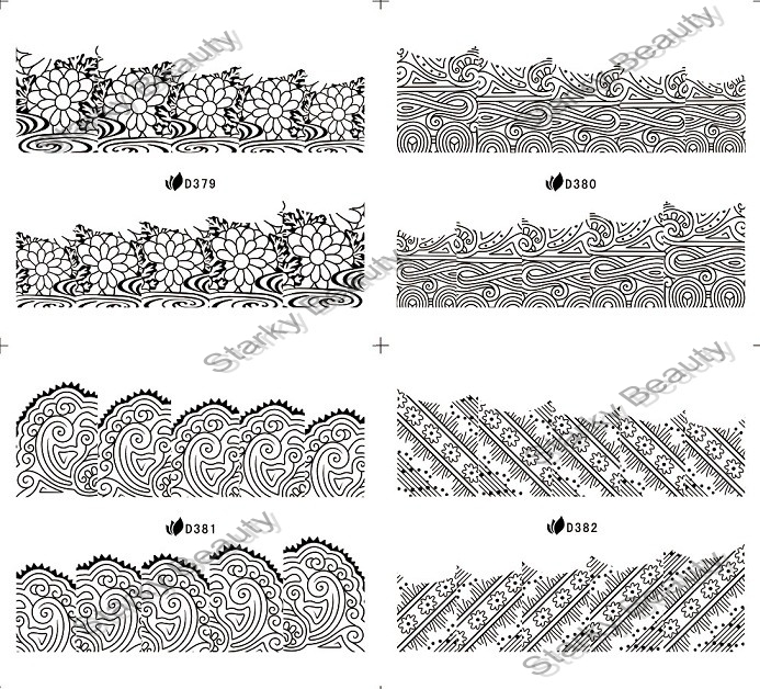 D series lace water sticker
