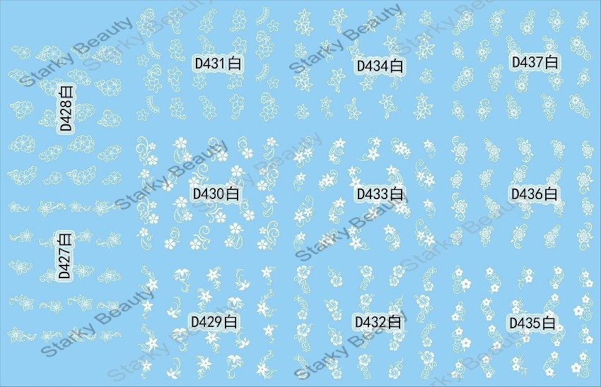 D series lace water sticker