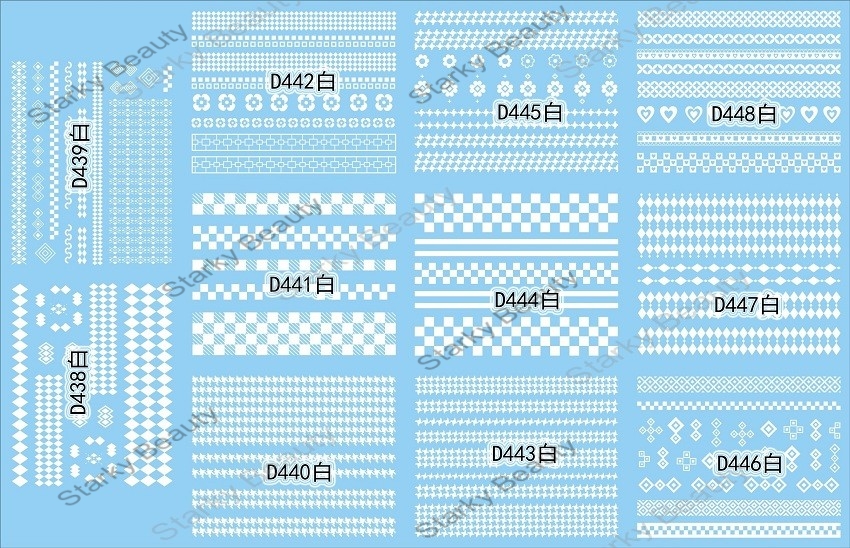 D series lace water sticker