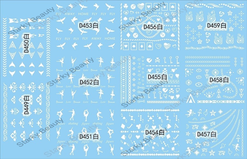 D series lace water sticker