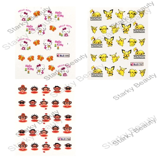 water cartoon nail sticker