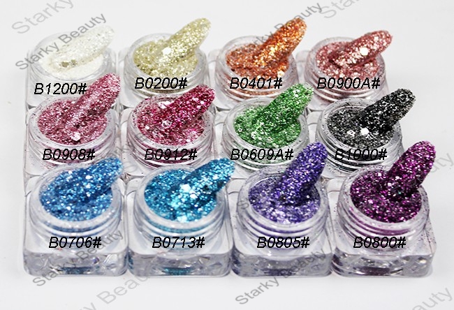 Mixed Glitter Powder Set (12colors/set)