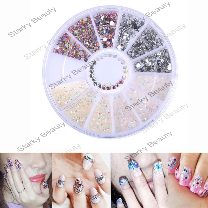 Wholesale AB Round Flatback Nail Art Rhinestone for Nail Art