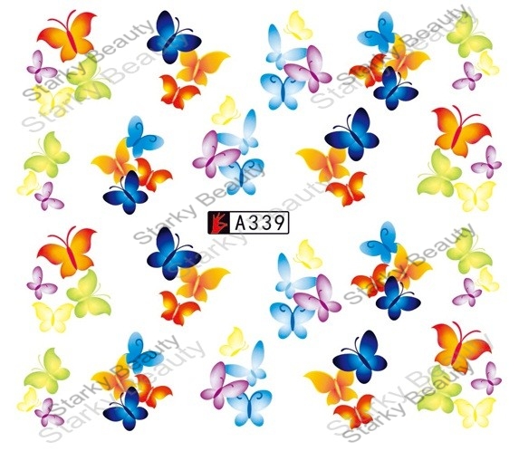 Butterfly Pattern Water Nail Sticker