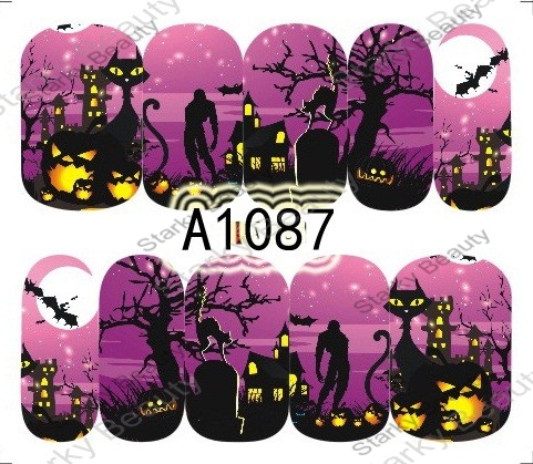 HALLOWEEN NAIL TATTOOS STICKER /NAIL ART WATER DECAL