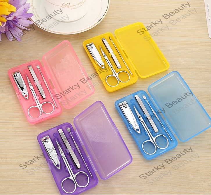 cheap 4pcs sets nail beauty manicure set travel beauty nail set