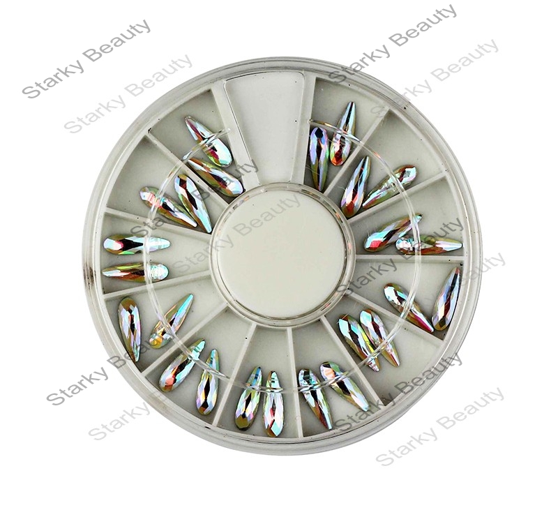 Rainbow Color Drop Rhinestones