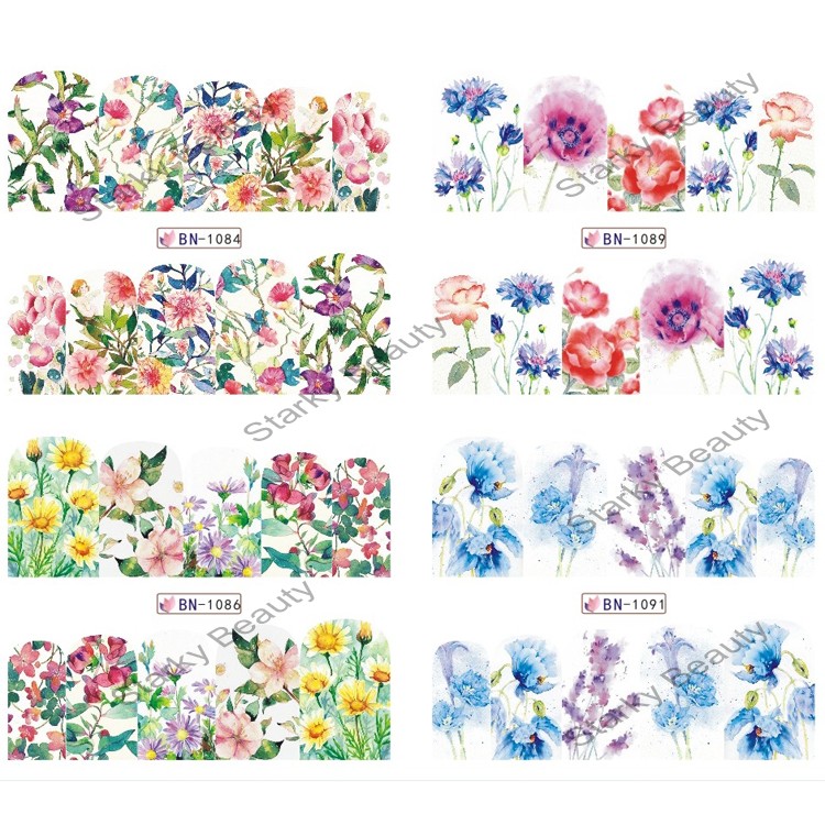 Flower Nail Art Stickers Decals Decal Manicure nail art DIY Decoration Tools