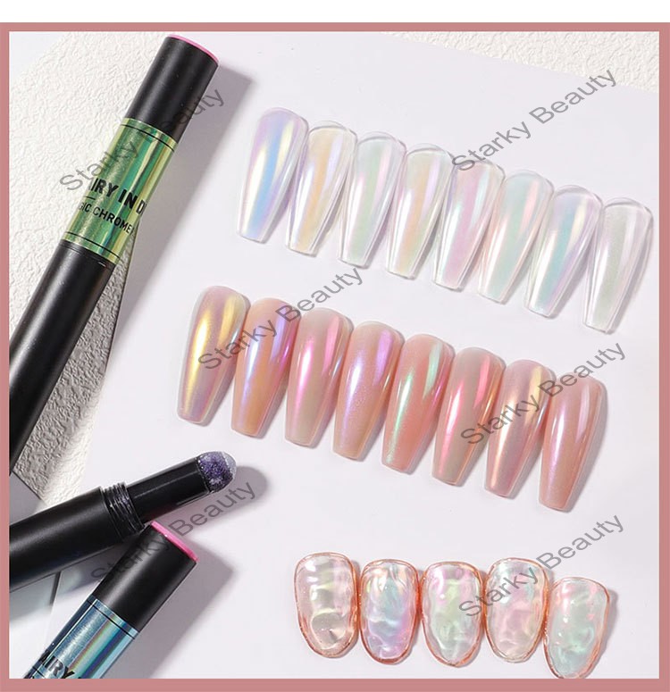 Manicure Aurora Air Cushion Magic Pen Solid Aurora Magic Mirror Powder Pen